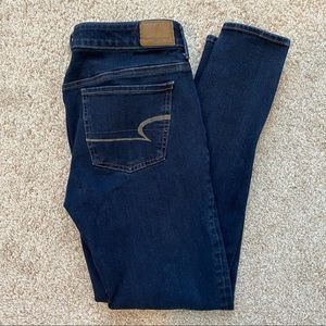 American Eagle AEO Jeggings Super Stretch Size 8 Regular Dark Wash